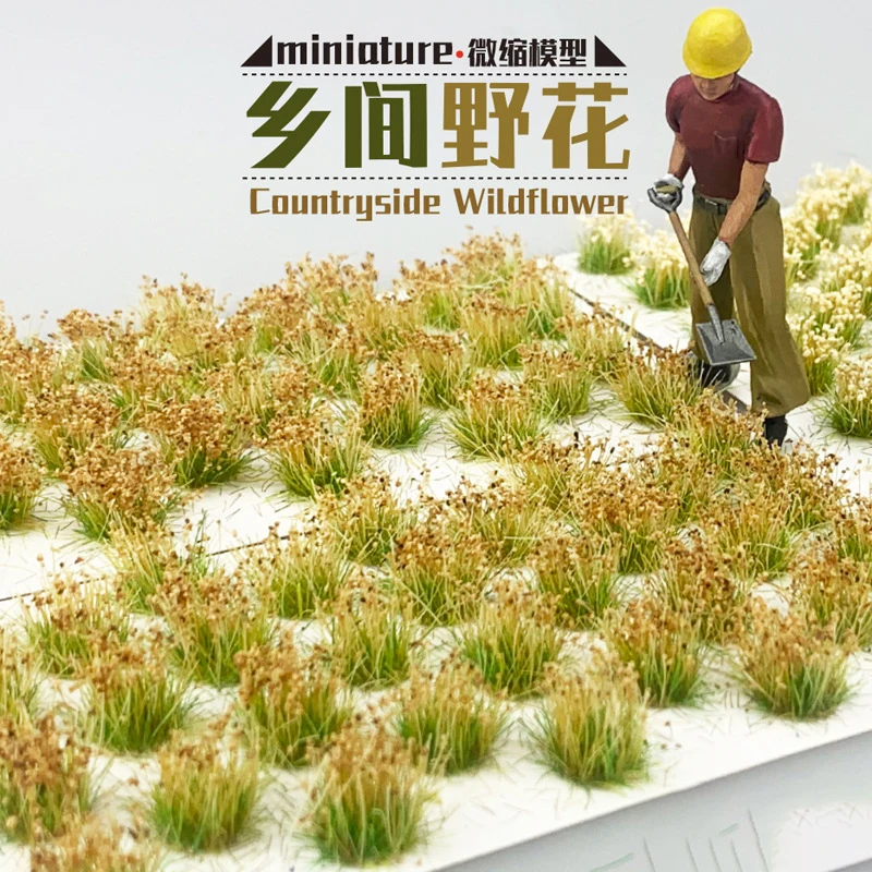 32PCS Simulation Grass Cluster HO Miniature DIY Model Making Toys Military Scene Railway Train Layout for Diorama