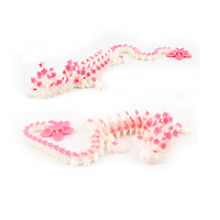 3D printed cherry blossom dragon figurine, figurine, joint movable and deformable gift, handicraft and toy