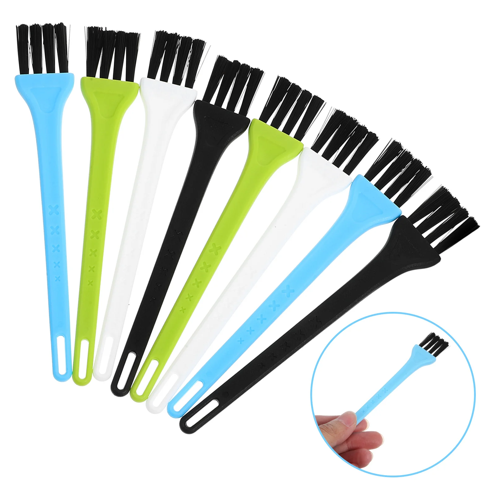 8 Pcs Cleaning Brush Nylon Clipper Small Brushes Scrubbing Keyboard Detail Computer Handheld Portable for Sink