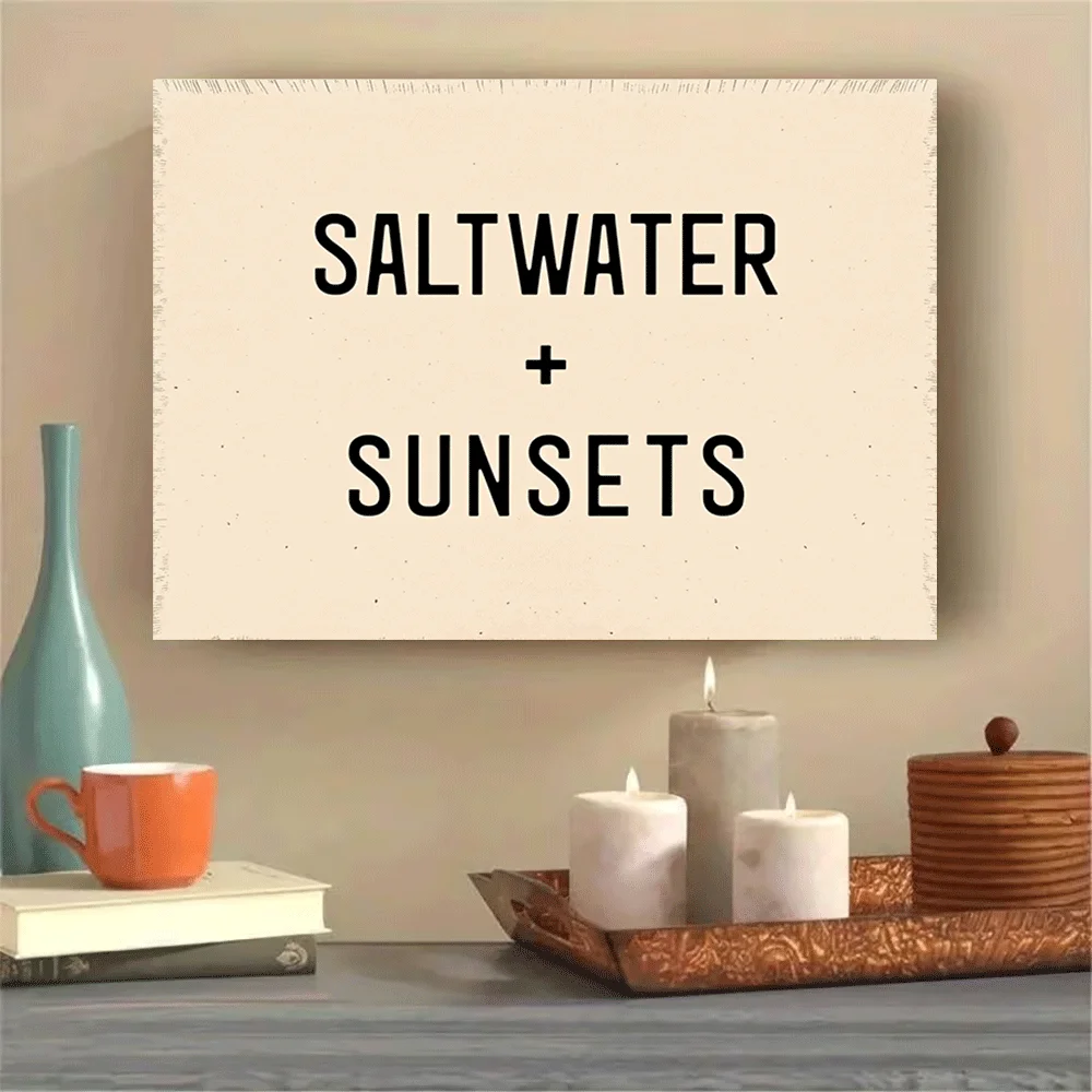1PC-Canvas poster Unframed  Saltwater Sunsets Coastal Wall Art Decor Print  summer