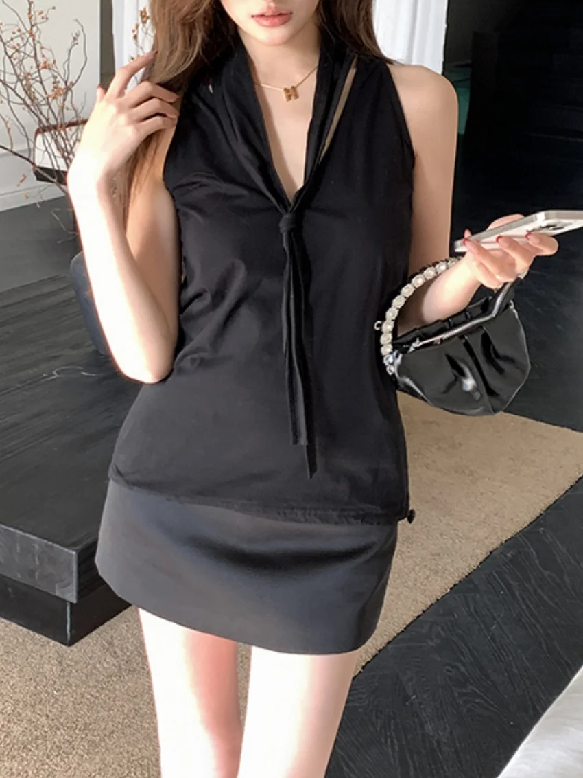 Alien Kitty Sexy Party Mini Rokken Vrouwen Nieuwe Bodycon Zomer Streetwear 2025, Solid Hoge Taille Chic Zachte Slanke Dagelijkse Tank Tops