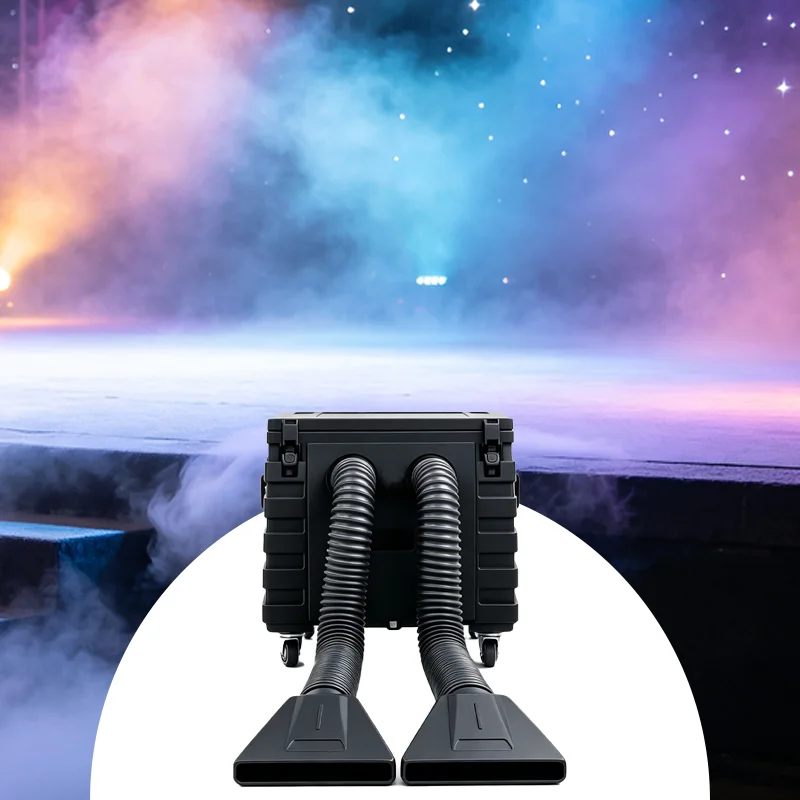 【High Quality】Professional Waterproof Double Head Low Lying Fog Machine Wedding Party Disco DJ Stage High End Configuration DMX