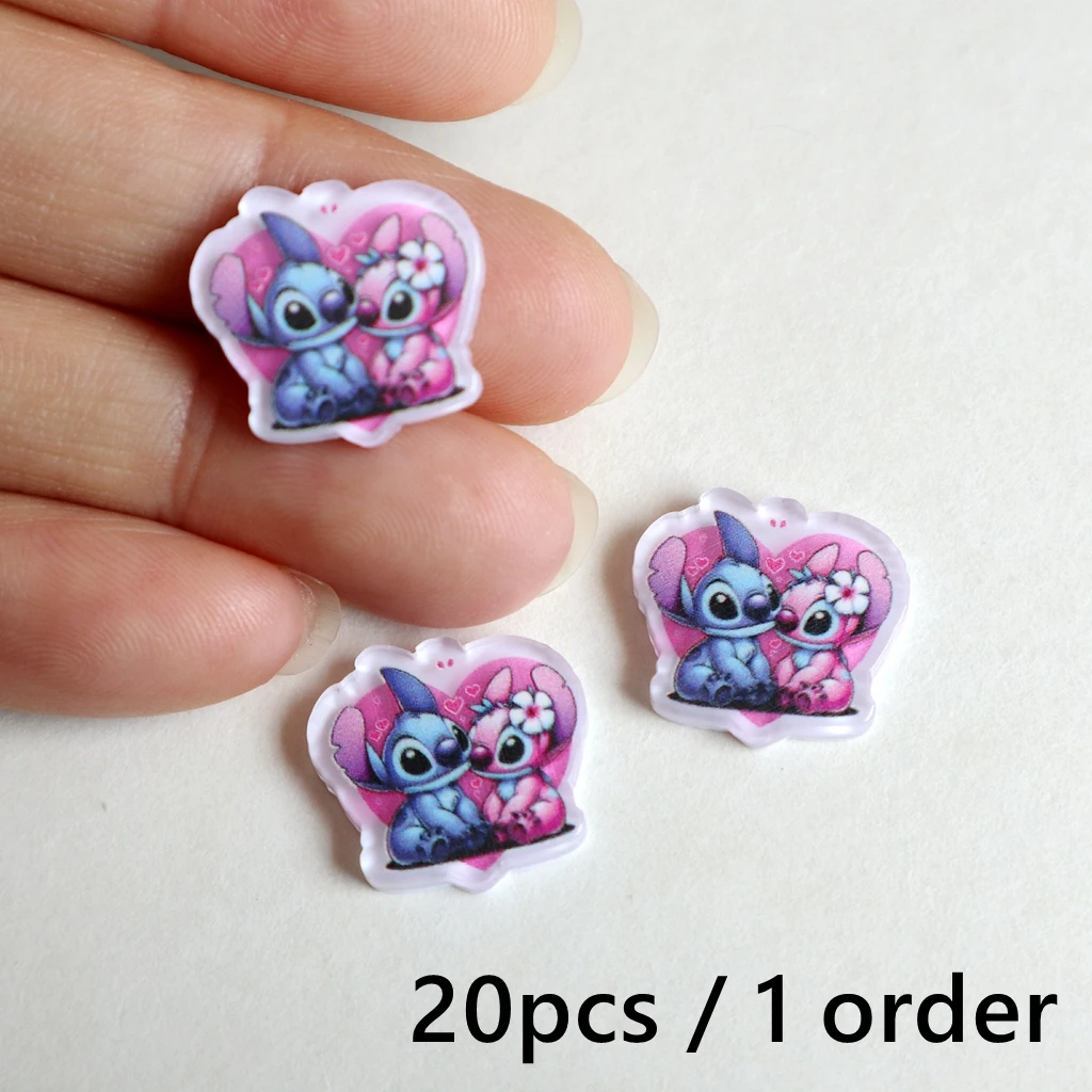 Wholesale 20PCS Mini Acrylic Charms, DIY White Backing, No Holes for Personalized Jewelry Making, Trendy Stickers for Craft Gift - Image 3
