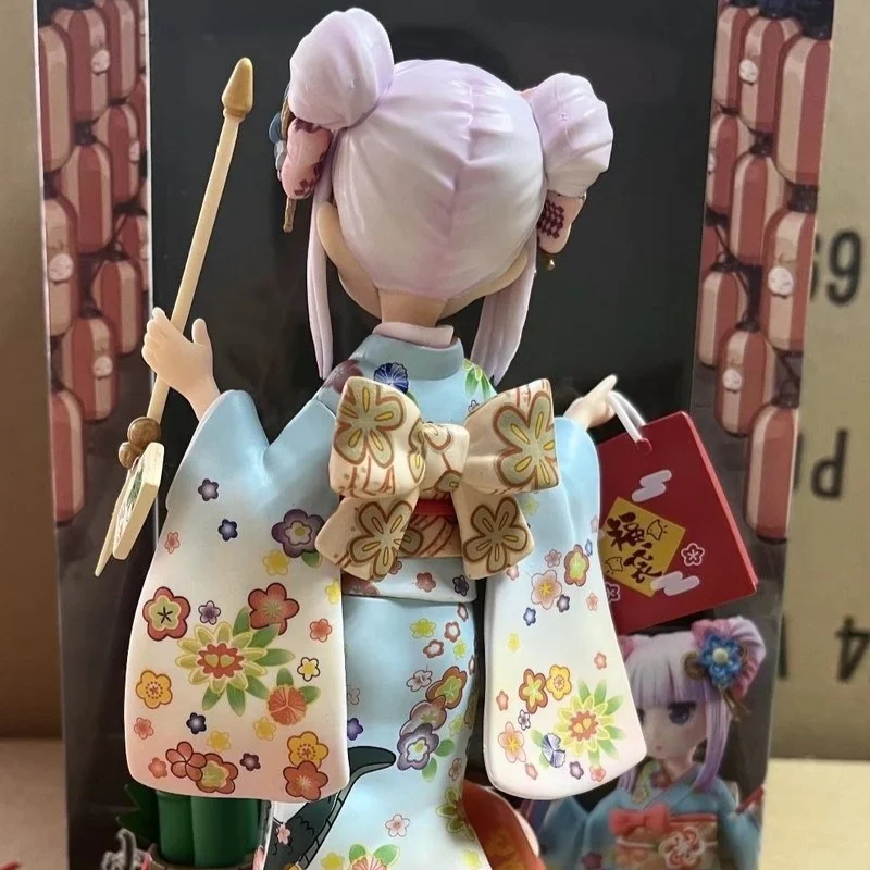 Miss Kobayashis Dragon Maid Anime Figure Dragon Maid Kanna Kamui Kimono Action Figure Collection Model Kid Halloween Gift