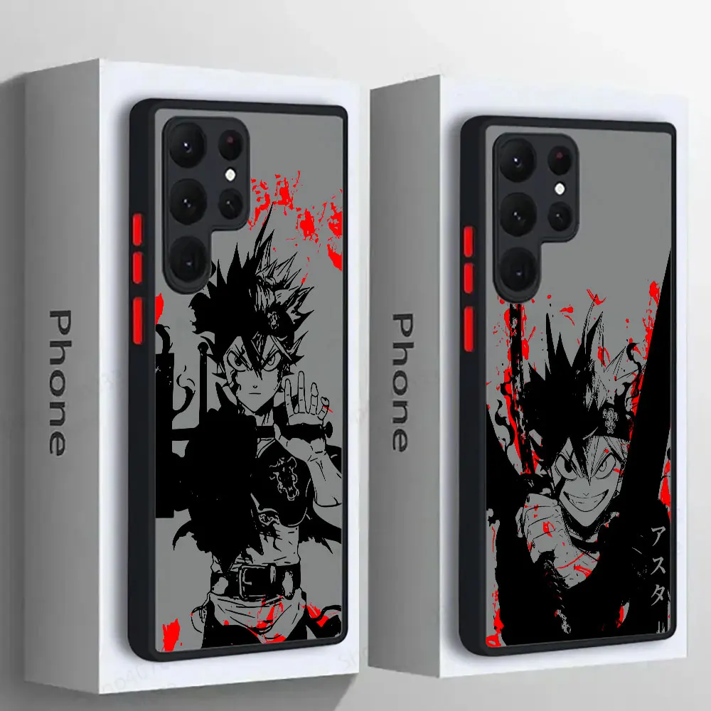 

Black Clover Anime Asta Manga S25 Ultra Case For Samsung Galaxy S25 S24 S23 S21 S20 FE S22 Plus 5G Note 10 20 Ultra Phone Cover