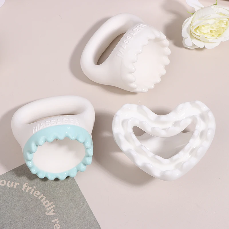 1 pçs ferramentas gua sha massageadores faciais spa ferramenta de massagem para face lift cerâmica gua sha raspador placa mais magro aperto da pele