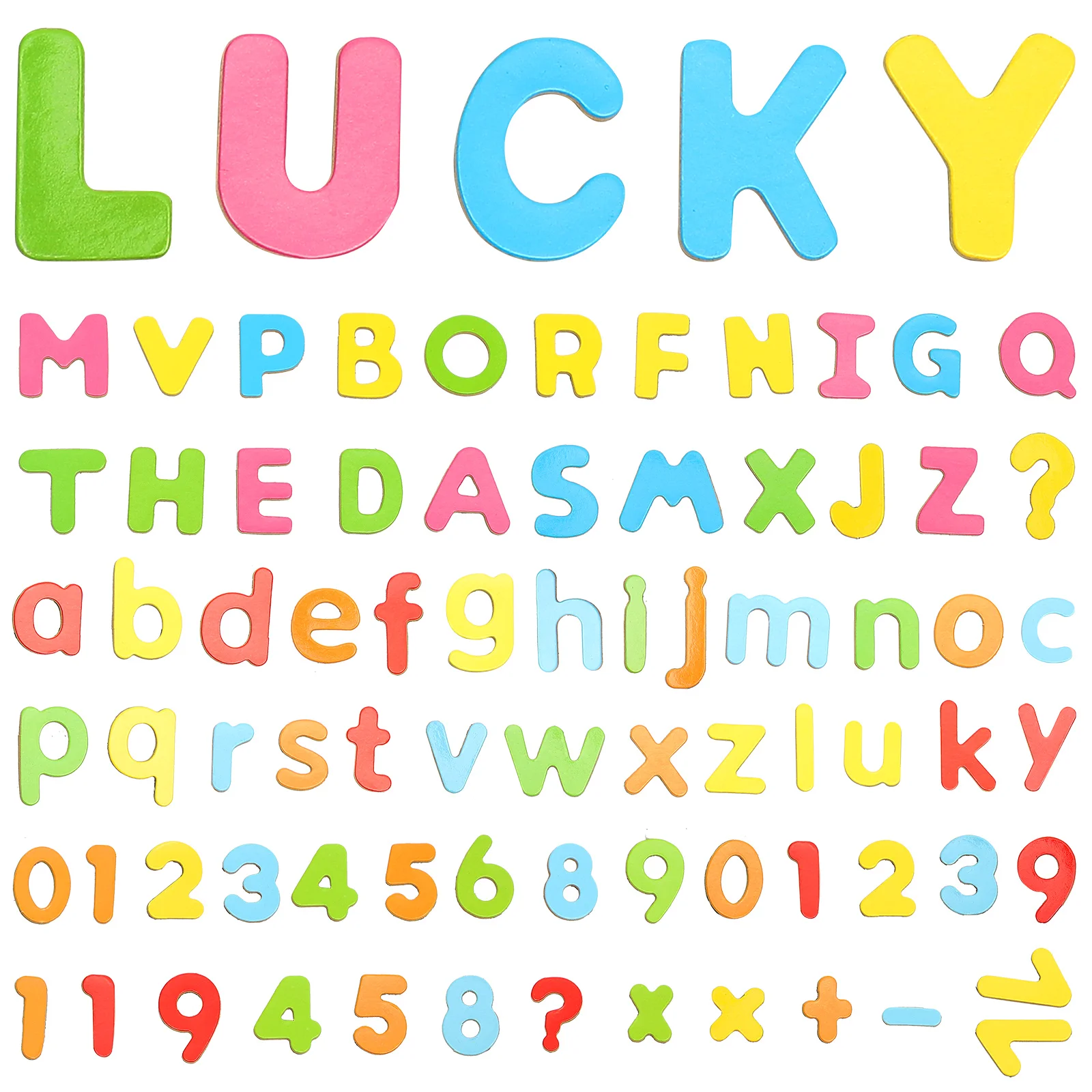 

Fridge Magnet Math Educational Toys Number Wooden Alphabet Colorful Preschool Toddler ABC Learning Stickers High Grade Materials