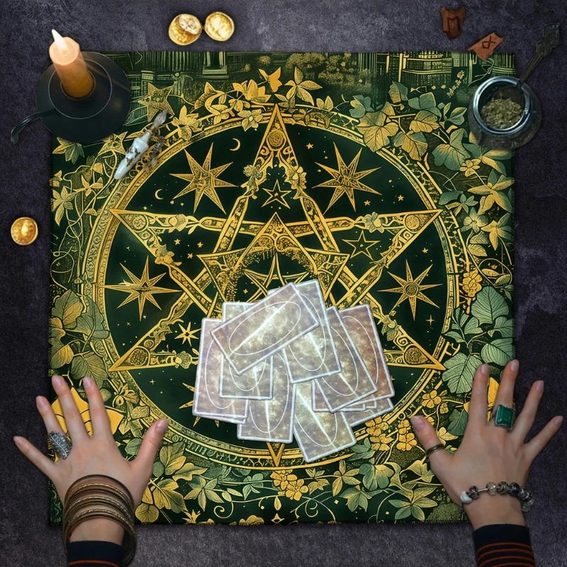 M5TC Velvets Tarots Tablecloth Game Accessories for Gatherings Easy to Carry Design