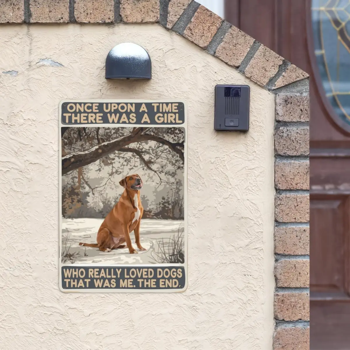 Dog Lover Story Tin Sign 8X12IN Vintage Metal Wall Art for Pet Memorial Wall, Kennel Office & Animal Shelter Decor sign
