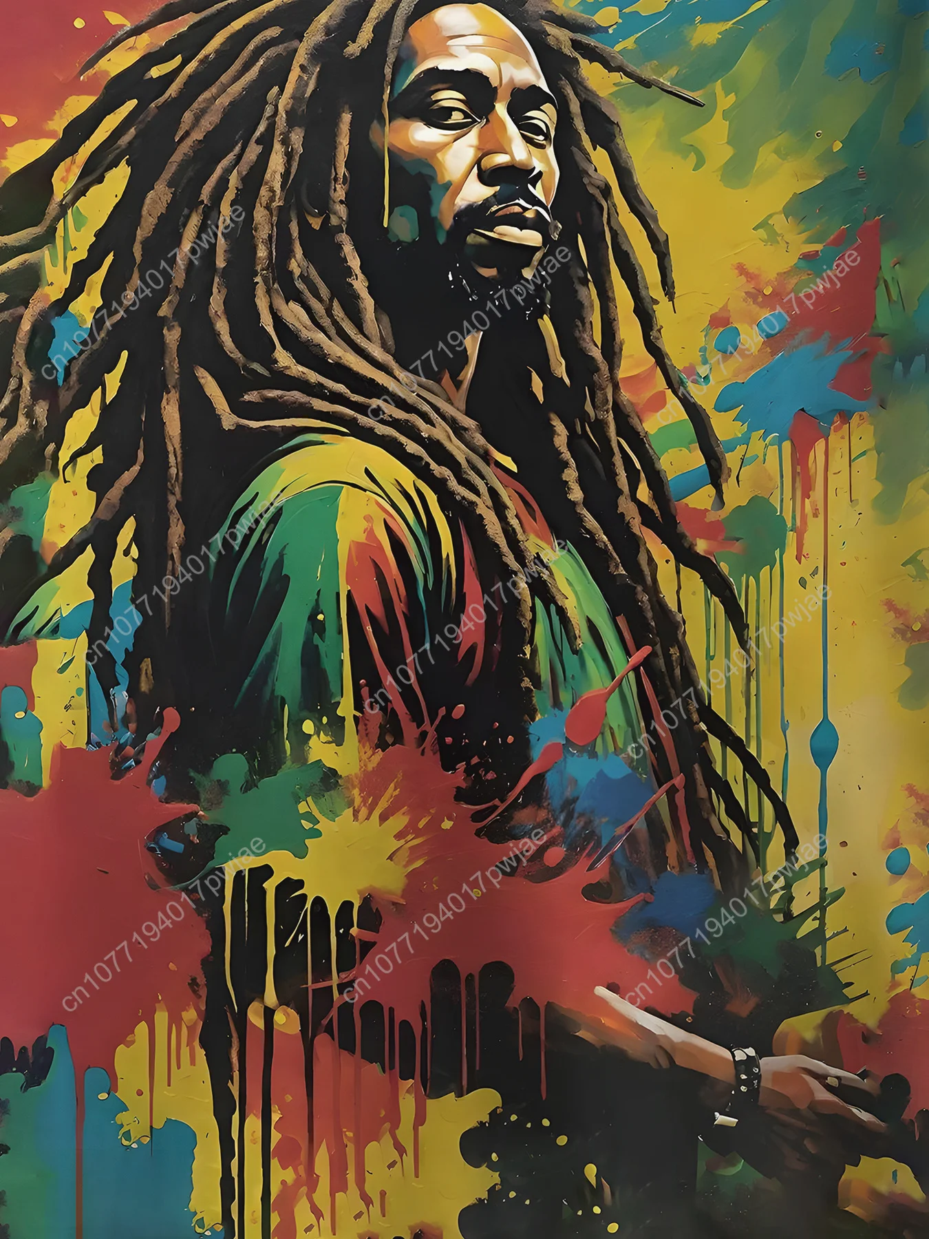 เสื้อสเวตเชิ้ตมีฮู้ดพิมพ์ลายดิจิตอล 3 มิติสำหรับผู้ชาย - เสื้อพูลโอเวอร์ลายกราฟฟิตีสีสันสดใส ทรงหลวม แขนยาว ซักเครื่องได้