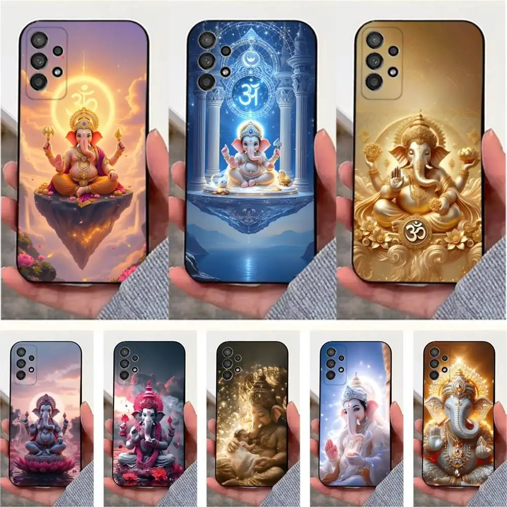 

Чехол для телефона India Baby Ganesha Elephant для Samsung S25, S24, S23, S22, S20, S21, S10, Ultra, Plus, Lite, FE, мягкий силиконовый черный чехол