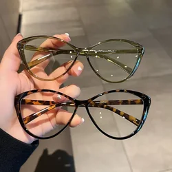 Cat Eye Transparente Myopie Brille Damen High-Definition-Brille Neue Mode Vintage Große Brillengestell