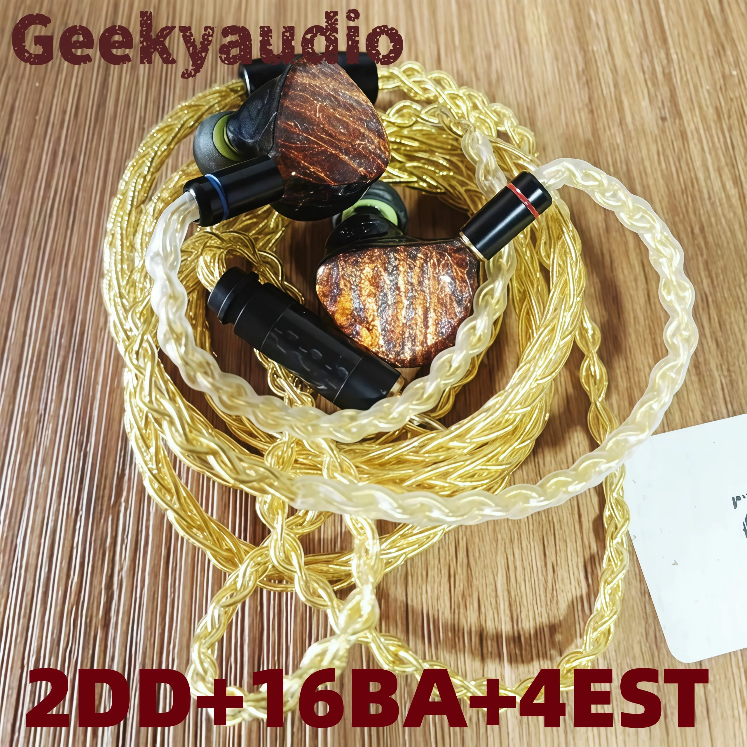 Geekyaudio 1DD+8BA+2EST IEMs Electrostatic Hybrid Hifi Music Monitor Audiophiles Musicians Stereo Bass 0.78mm 2pin Earphones