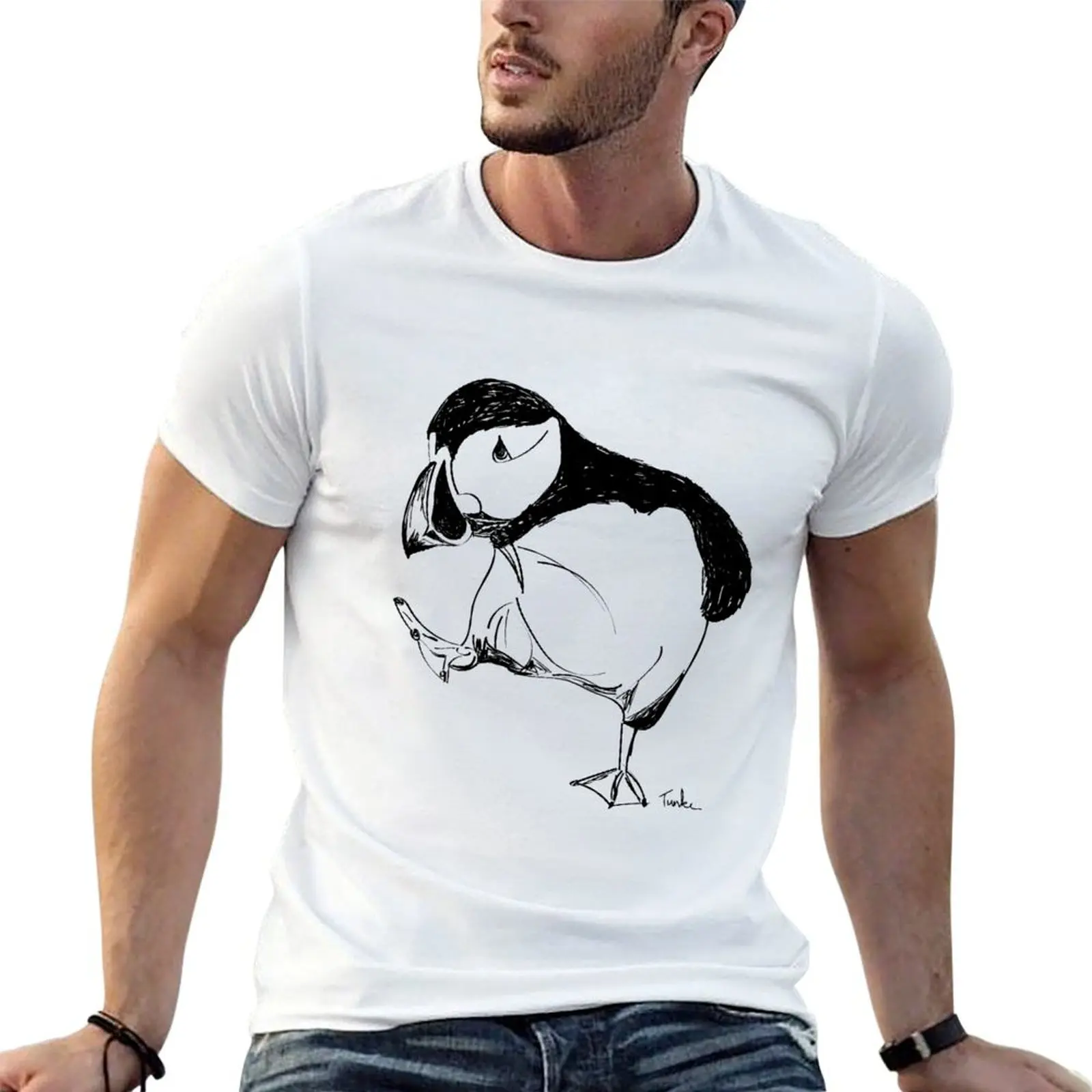 Puffin takes a walk T-Shirt Clothing funny gifts Men's t-shirts