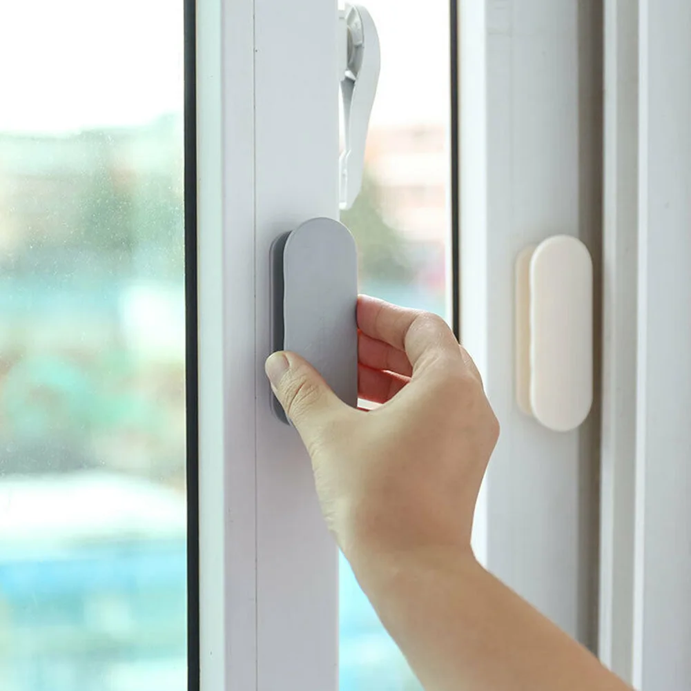 2PCs Paste Multi-purpose Handle Polychrome Sliding Door Pull Sash Handle Cupboard Cabinet Kitchen Drawer Knobs