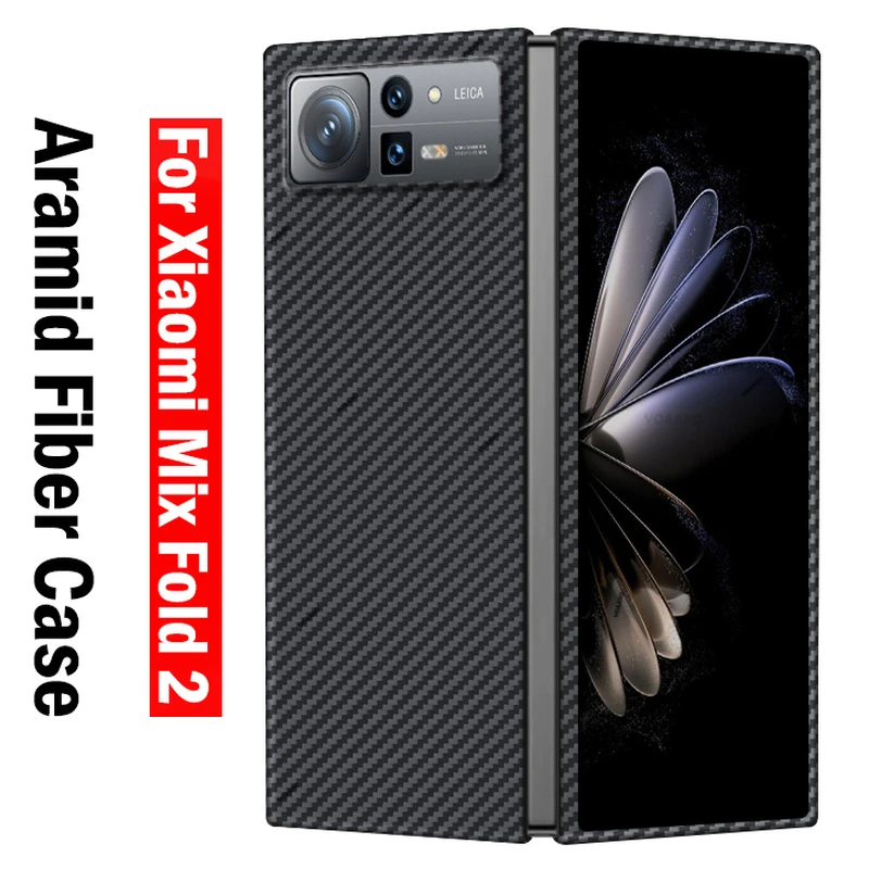 

New! Real Aramid Fiber Funda For Xiaomi MIX Fold 2 MiX Fold2 Ultra-Thin Matte 3D Carbon Fiber Shockproof CASE Cover