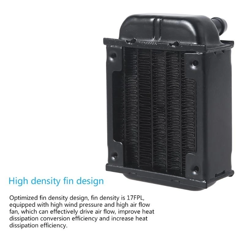 U55B Aluminum Radiator CPU Water Cooling Heat Exchanger with 1/4 inch Thread 6 Tubes