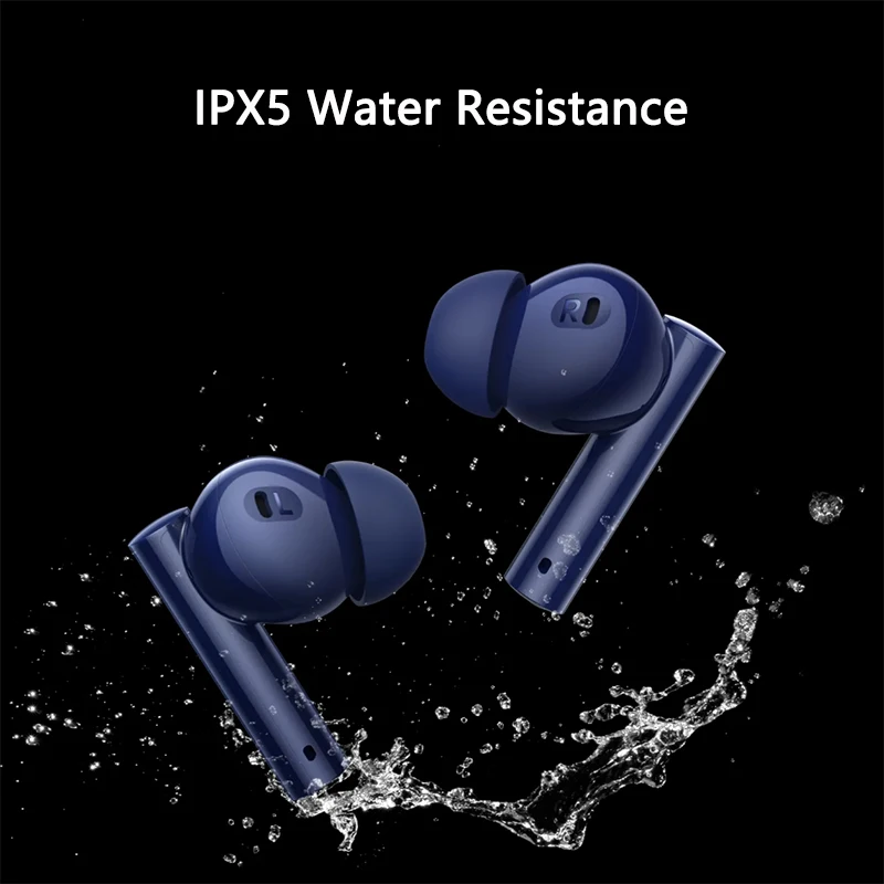 الإصدار العالمي من سماعات Realme Buds Air 5 TWS 50dB سماعة رأس لاسلكية بخاصية إلغاء الضوضاء النشطة عمر البطارية 38 ساعة Bluetooth5.3