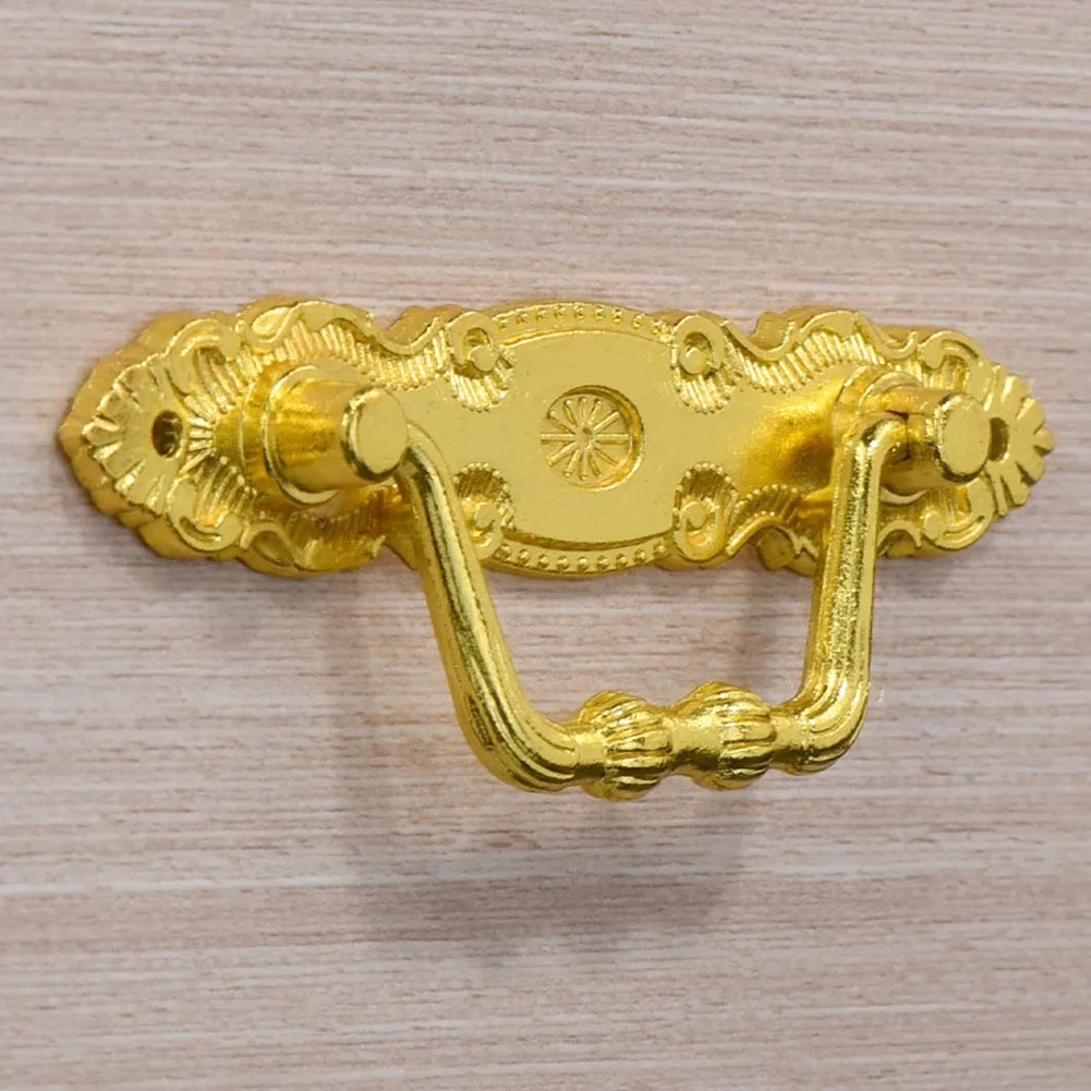 Cabinet Pulls Alloy Handle Classical With Screws Antique European Furniture Retro Small Wardrobe Cabinet Door Elegant