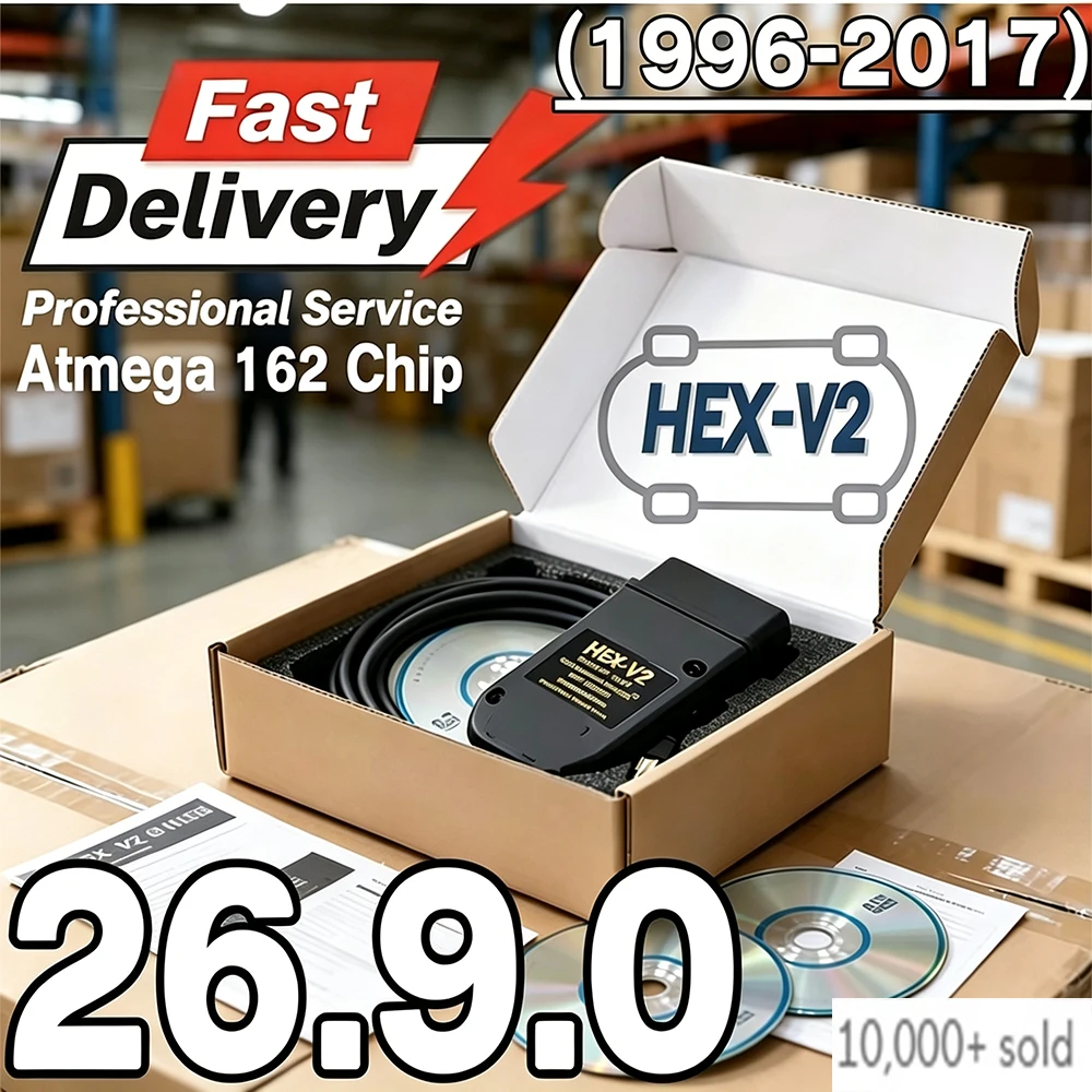 Image of Bestes 2026 VCDSCAN HEX V2 VCDS VAGCOM Interface Update 26.9.0 für VW AUDI Skoda Seat Mehrsprachige Autodiagnosetools