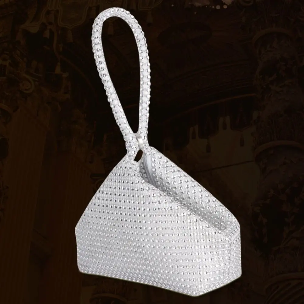 Dreieck Design Glitzer Imitation Strass Clutch Mode Luxus Sparkle Clutch Geldbörse Mini Funkelnde Abend Clutch