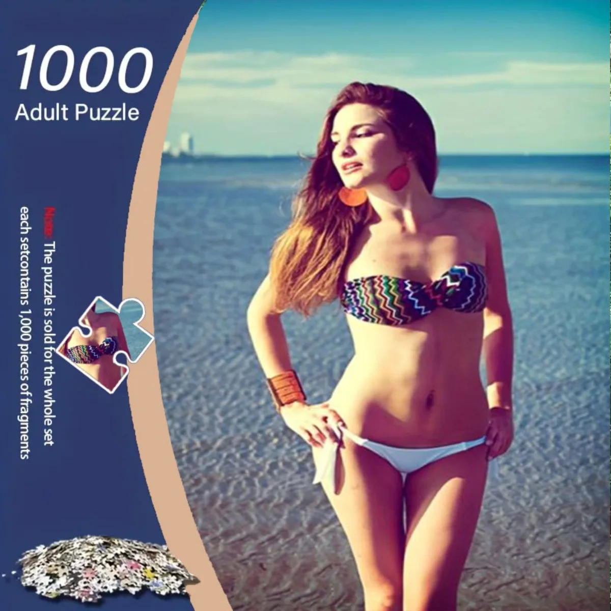 1, 000pcs puzzle-print painting- stunning nude anime woman print - vibrant- for living room or bedroom decor- ideal holiday gi