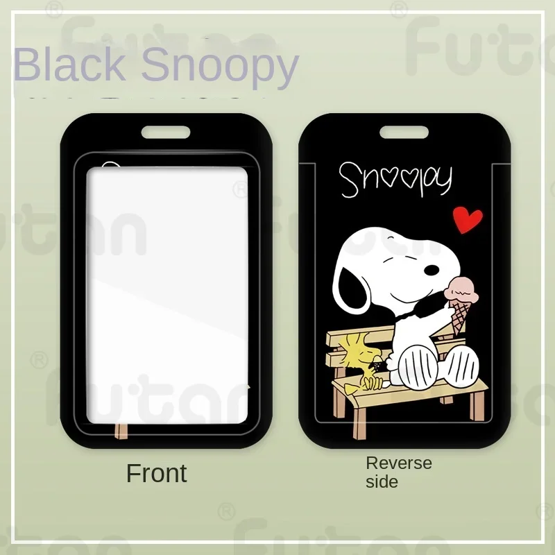 Snoopy Card Cases Hanging Neck Strap Card Holder Campus Kindergarten Meal Bus Kids ID Card Anime Cover Hold Holiday Cute Gift