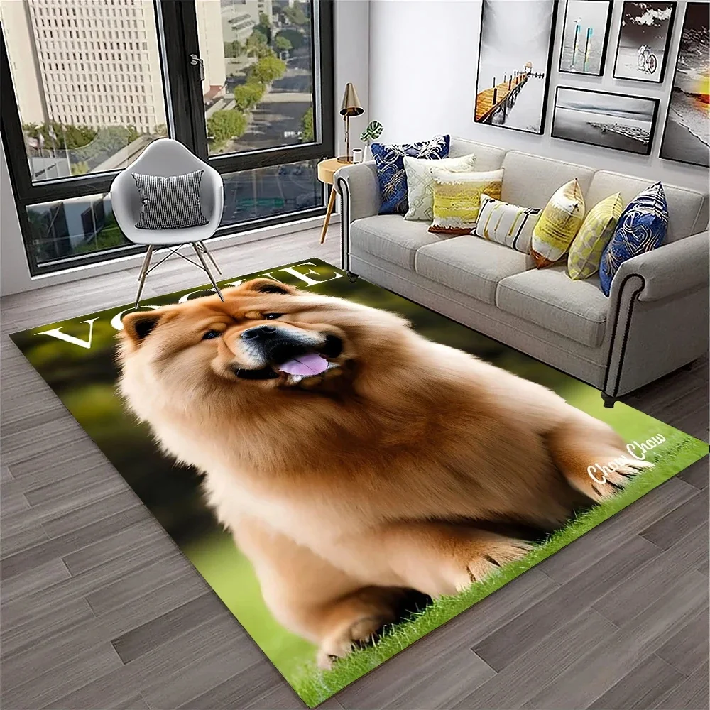 Cute Dog Animal,Chihuahua,Koki Pomeranian Husky Cartoon Carpet Rug for Home Living Room Bedroom Sofa Doormat Decor,kid Non-slip