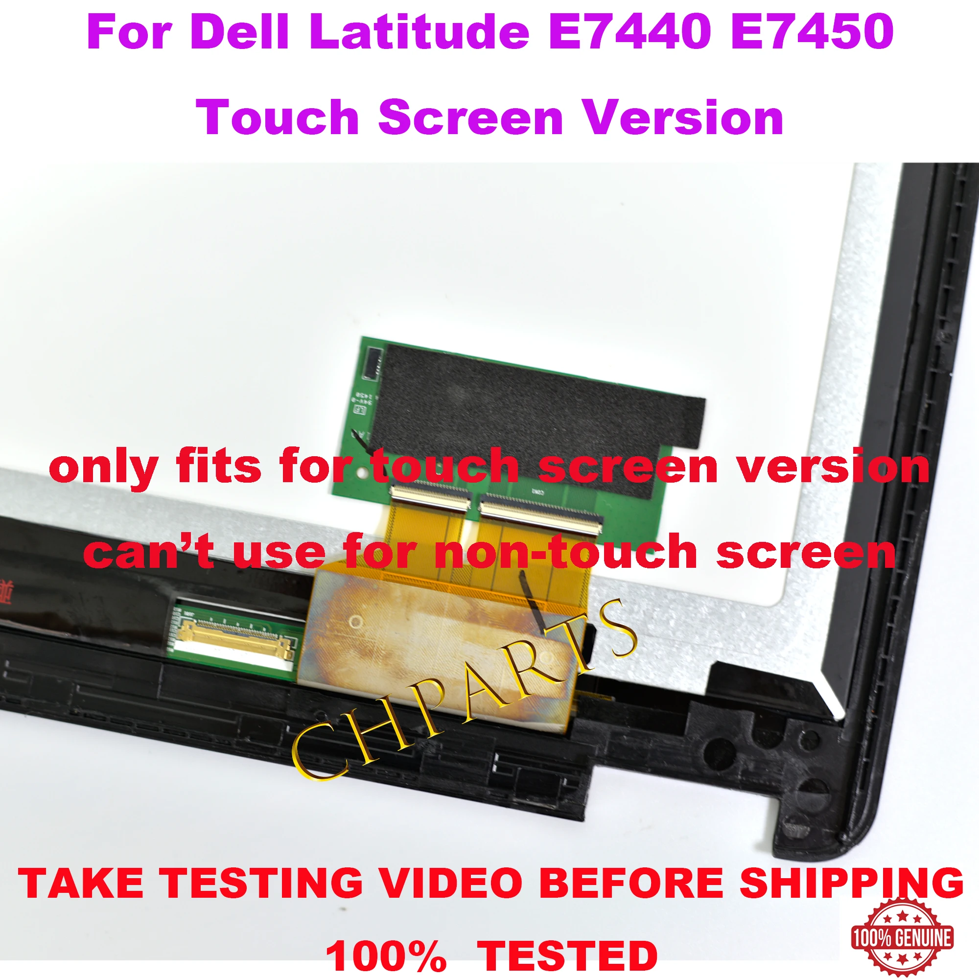 Imagem -03 - Tela de Toque Lcd para Dell Latitude E7440 E7450 14 Polegadas Fhd 1920x1080 0vr9h2 para Substituição do Laptop 0vr9h2