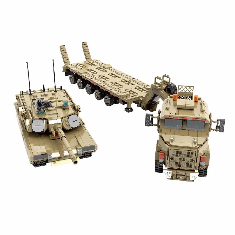 ตัวต่อรถหุ้มเกราะ M1070 จำนวน 3580 ชิ้น ชุดตัวต่อโมดูลาร์ รถขนส่ง รถถัง ของเล่นแบบประกอบเอง สำหรับเด็กและผู้ใหญ่
