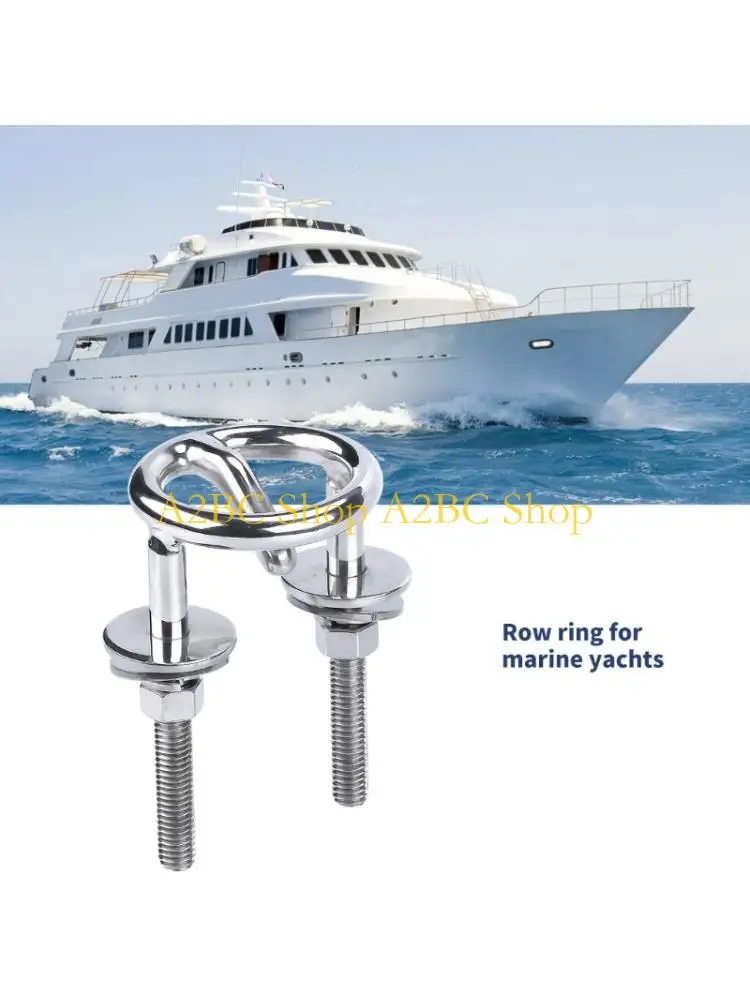 A2BC Heavy Duty Stainless Steel Water Sports Tow Hook Easy Installation For Boats Yachts All Season Use