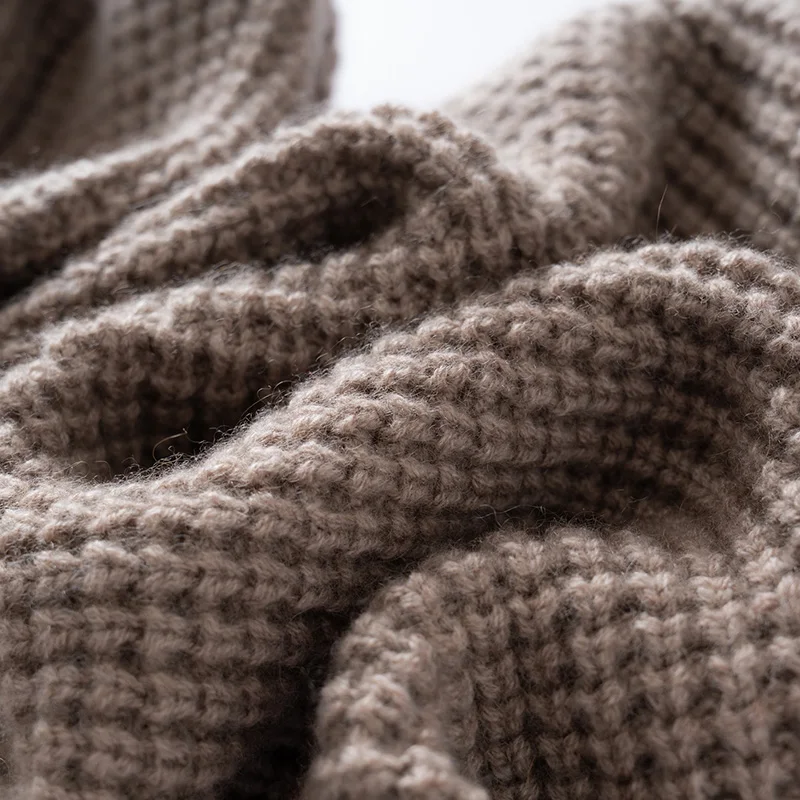 100 Cashmere Shawl Knitted Pullover Scarf Winter Scarves False Collar Coat Bib Warm Turtleneck Slit Jumper Shawl for Women