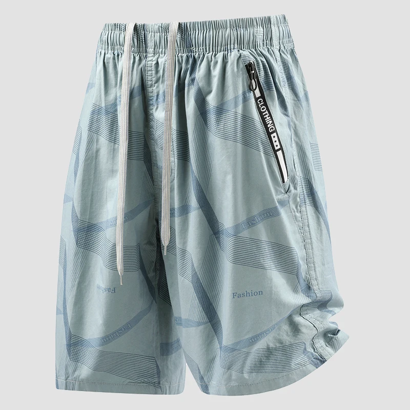 Summer Cargo Shorts for Men Workwear Plus Size 6XL Vintage 100% Cotton Casual Print Man Clothes Drawstring Beach Short Hommes