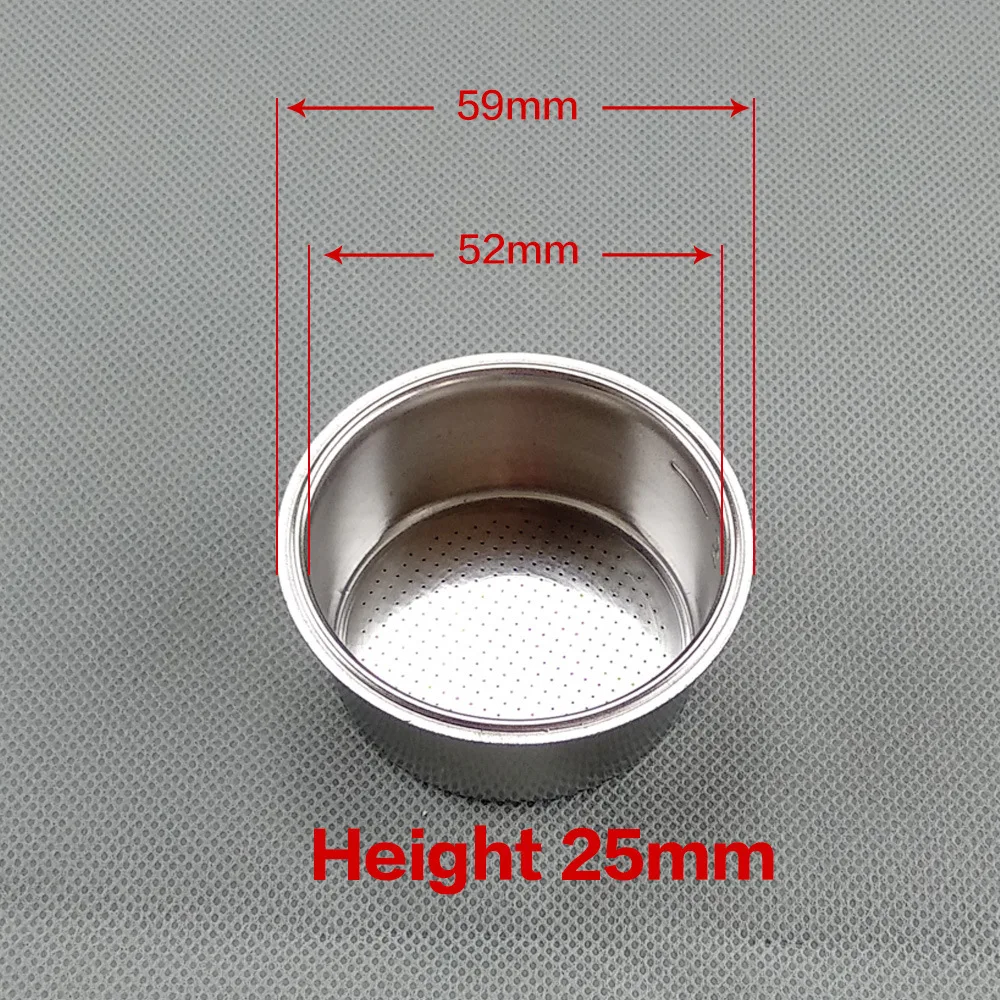 51mm Stainless Steel Coffee Filter Basket 1/2/4 Cup Espresso Dripper Portafilter Coffee Maker Strainer Coffee Puck Screen