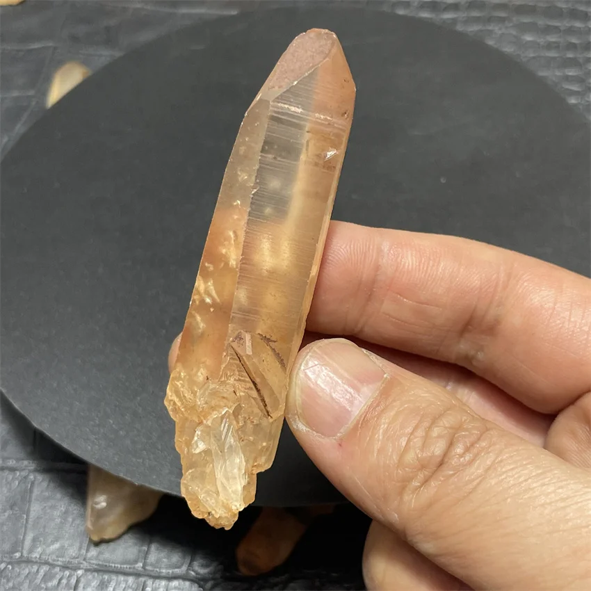 Pink crystal Clear Lemurian Seed Quartz Natural Point Cluster Crystal Rough Healing