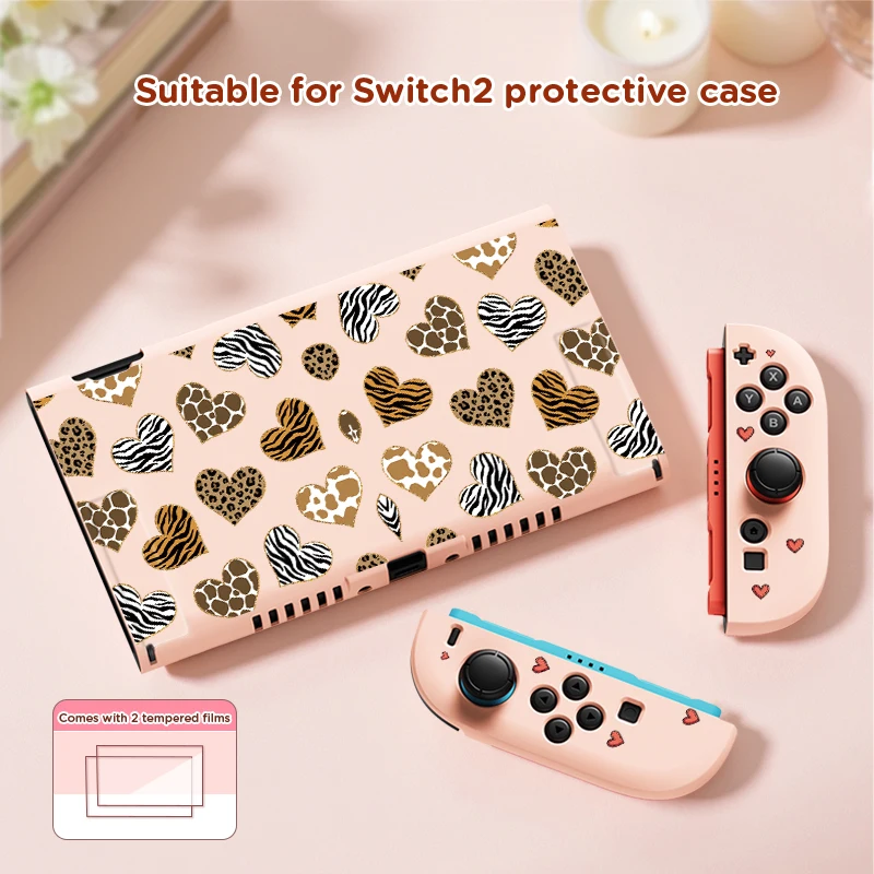 

Защитный чехол для Switch2, с 2 закаленными пленками HD от царапин, новинка 2025, 7,9 дюйма, полная защита, защита от падения и царапин