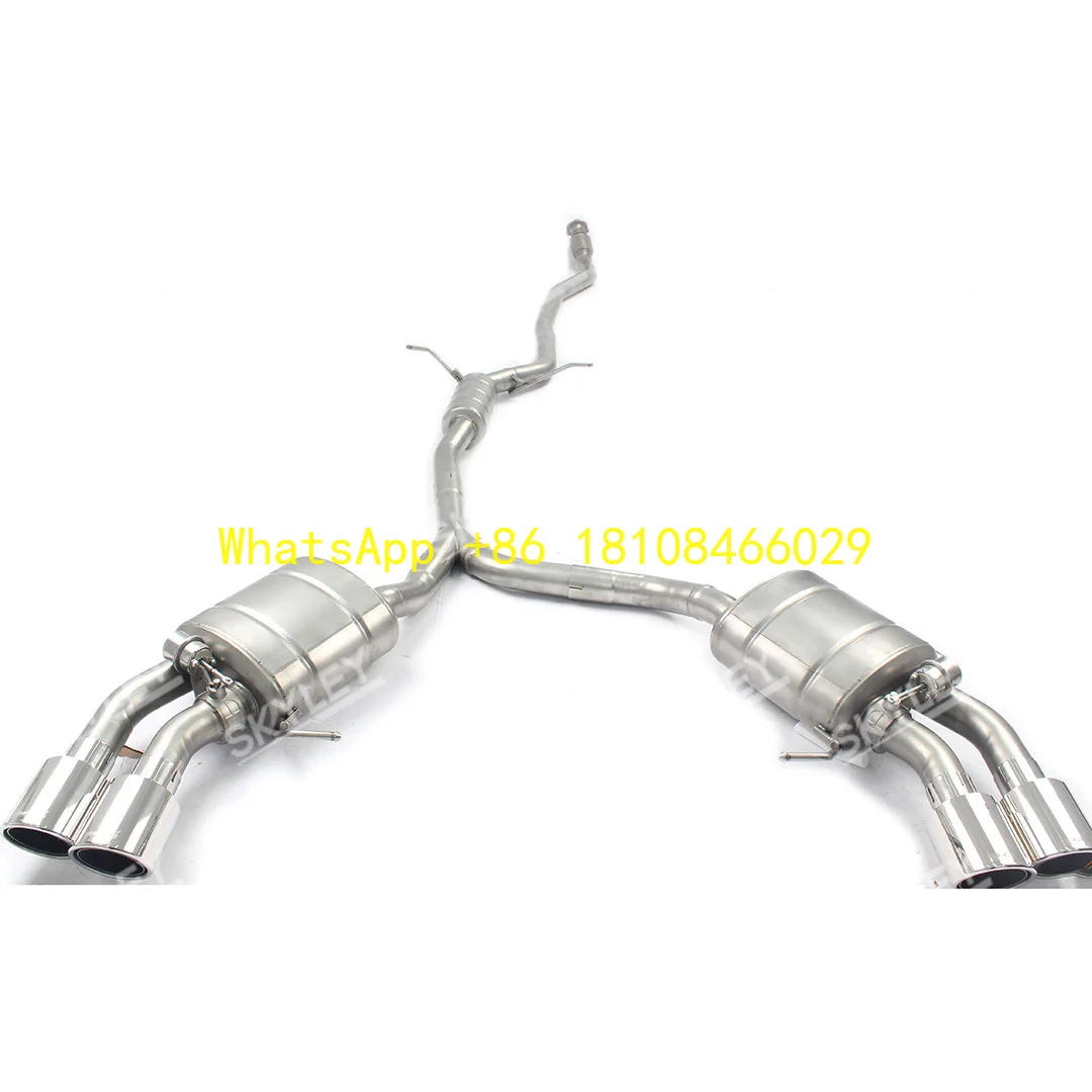 

Для Porsche Macan Turbo 2.0t 2017-2019 Catback выхлопные трубы наконечник выхлопной трубы Valvetronic глушитель водосточная труба