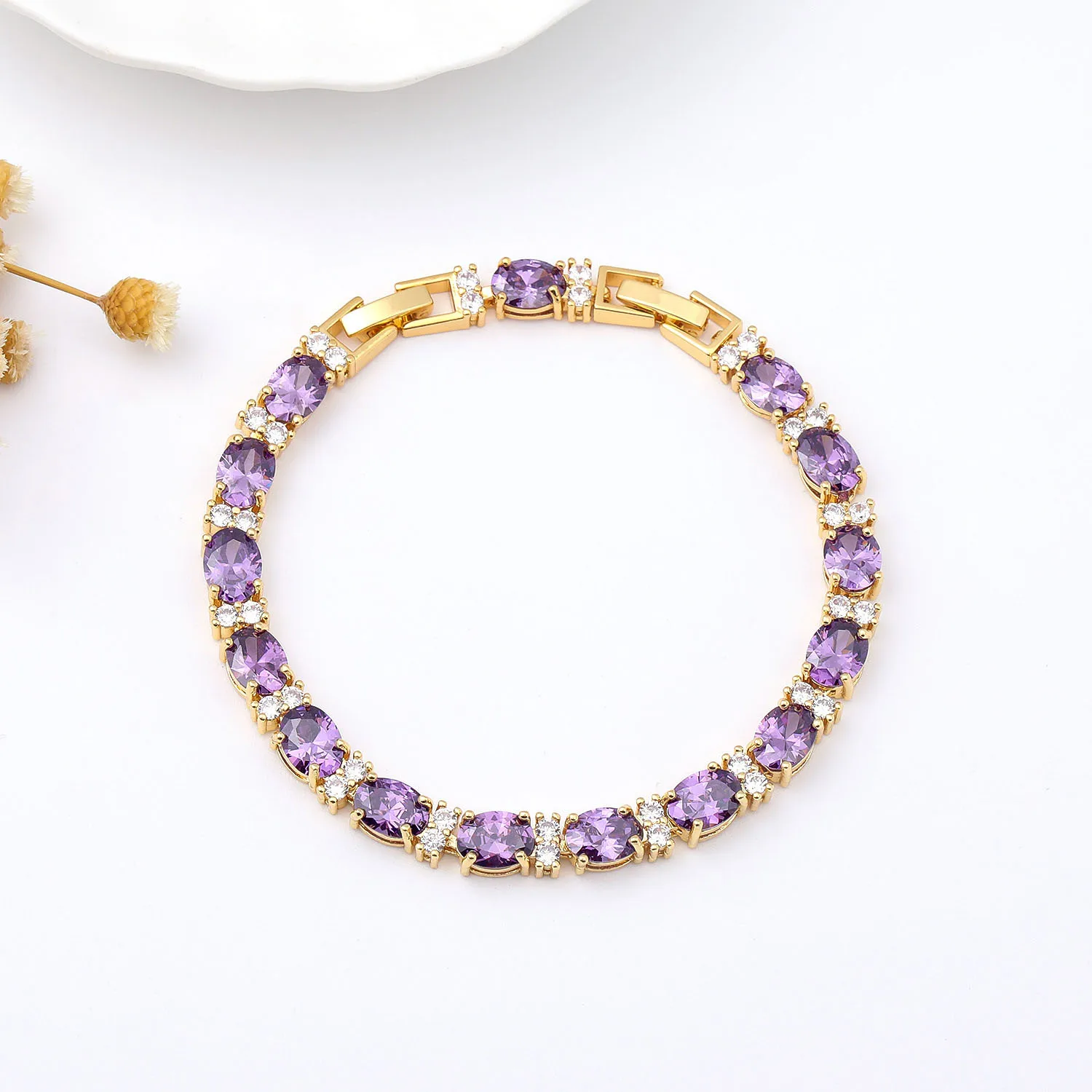 

Multi-colour simple ladies bracelet jewellery 4 seasons party evening dress super beautiful AAA inlay accessories gift M-78