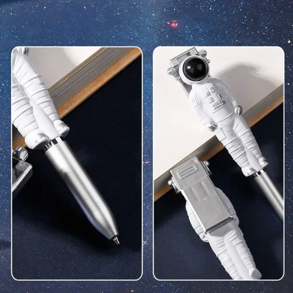 Writing Smoothly Astronaut Ballpoint Pen Novelty Stationery Quick-Drying Signature Pen Ease Tension Space Series Neutral Pen