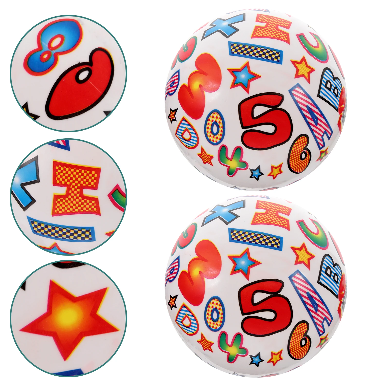 2 Pcs Letter Inflatable Ball Swimming Pool Toys Balls Beach for Beaches Party