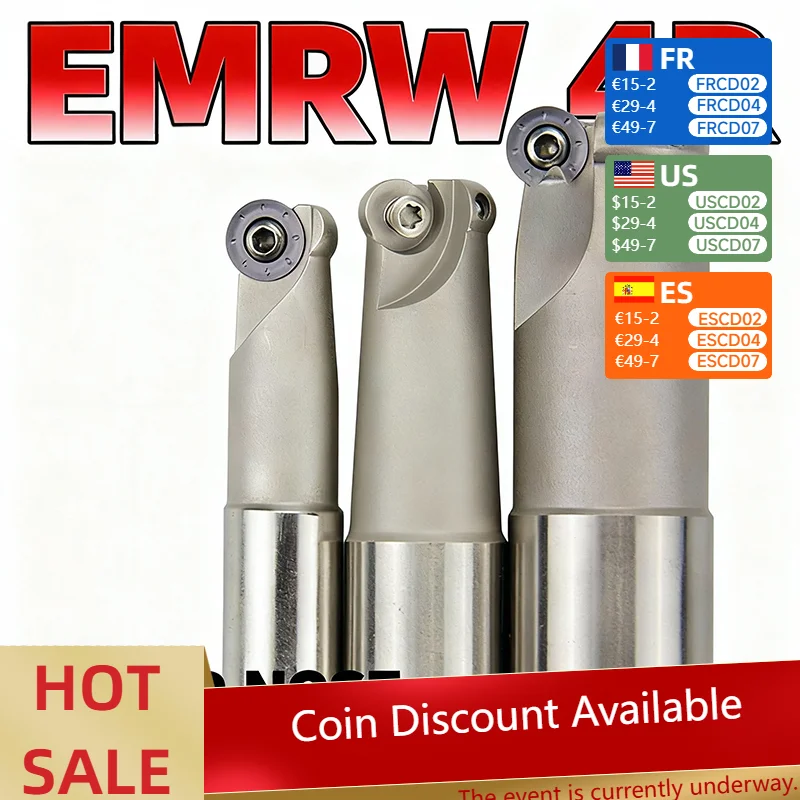 EMRW 4R round nose milling cutter C12/C20 super shock-resistant tool holder boring bar holder for RPMT08T2 cutting tool