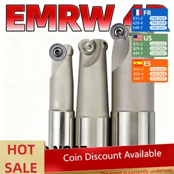 EMRW 4R 라운드 노즈 밀링 커터, 슈퍼 충격 방지 공구 홀더, RPMT08T2 절삭 공구용 보링 바 홀더, C12, C20