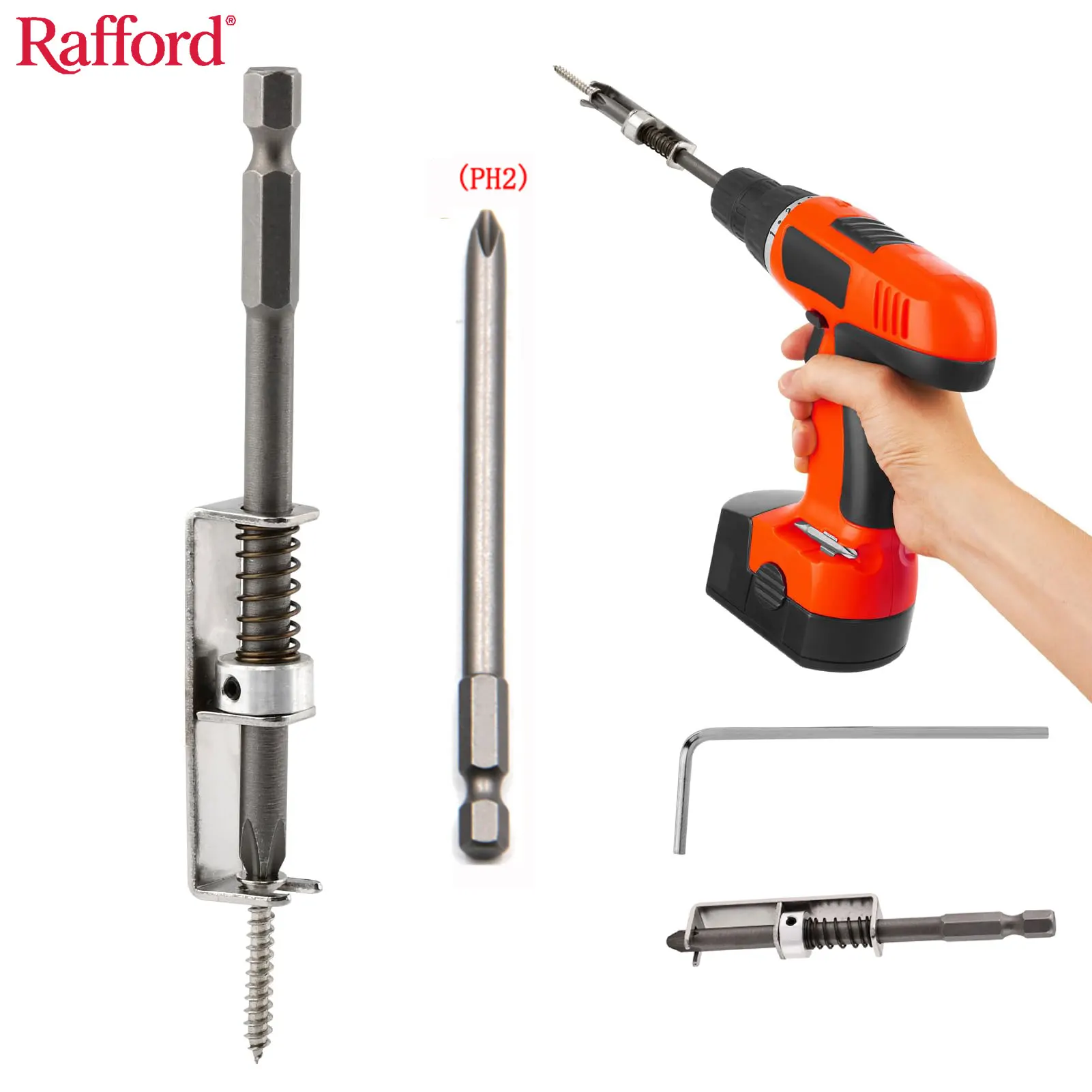 Rafford 1Set Spring-loaded Screw Holder Bit Screwdriver Bit, Bit Screw Retaining Tool for Electricians Mechanics DIY Home Repair