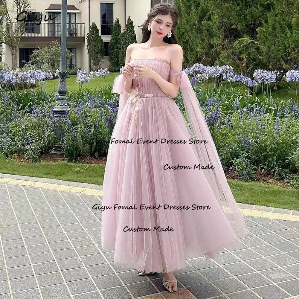 

Giyu Elegant Red Evening Gown Dress 3D Followers V-Neck Detachable Shawl Floor-length Wedding Party Dress Prom Dress