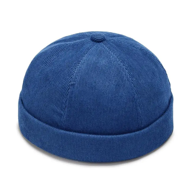 Fashion Men Docker Cap Skullcap Retro Sailor Cap Beanie Hats Men Women Bucket Cap Brimless Hat Skullcap Bonnet Hip Hop Hat