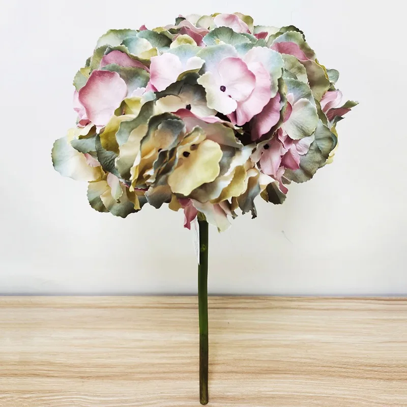 High Quality New Design Artificial Hydrangea Silk Stem Flowers Faux Hydrangea Stems for Wedding Home Centerpieces Home Decor