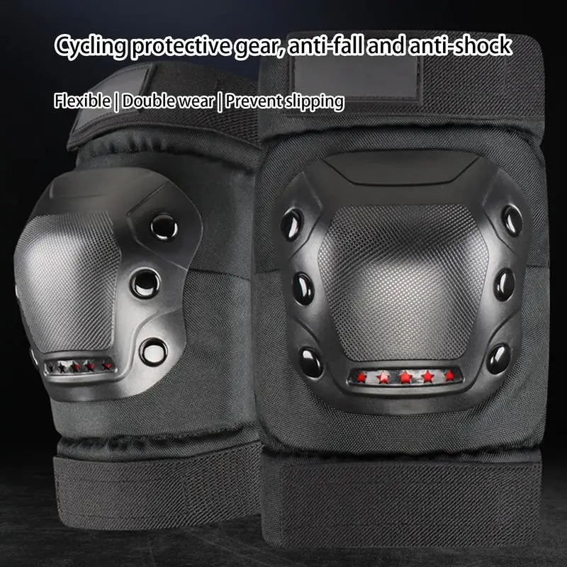 

Motorcycle Knee Guard Universal Soft Lined Kneepads For Skating Bicycle Self-Adhesive Knee Protection Guard Motorcycle Accessory