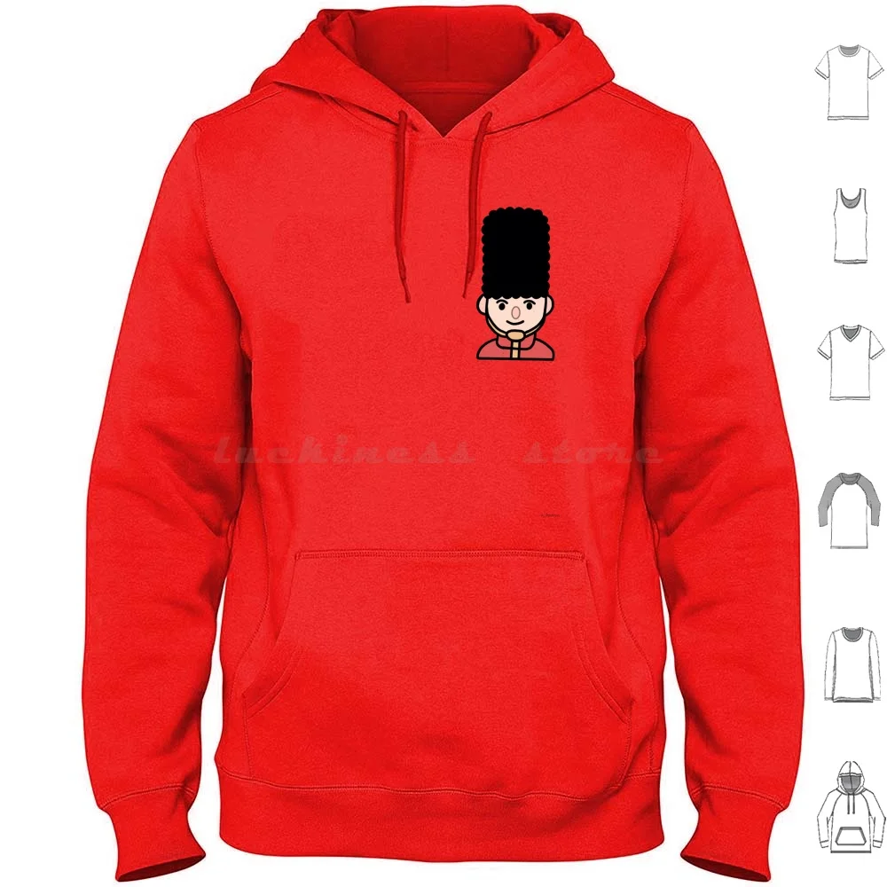 Queens Guard Hoodie cotton Long Sleeve London Guard England British Military Uk Queens Buckingham United Kingdom