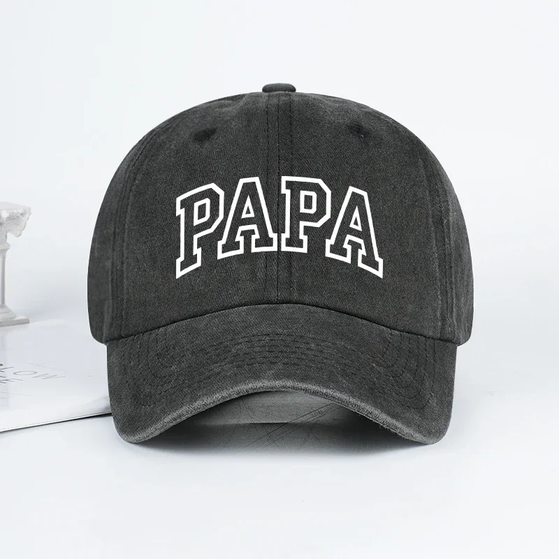 Distressed Wash PAPA Baseball Cap—Lightweight, Adjustable Sun Hat—Father's Day Gift, Fishing, Camping, and Everyday Casual Wear