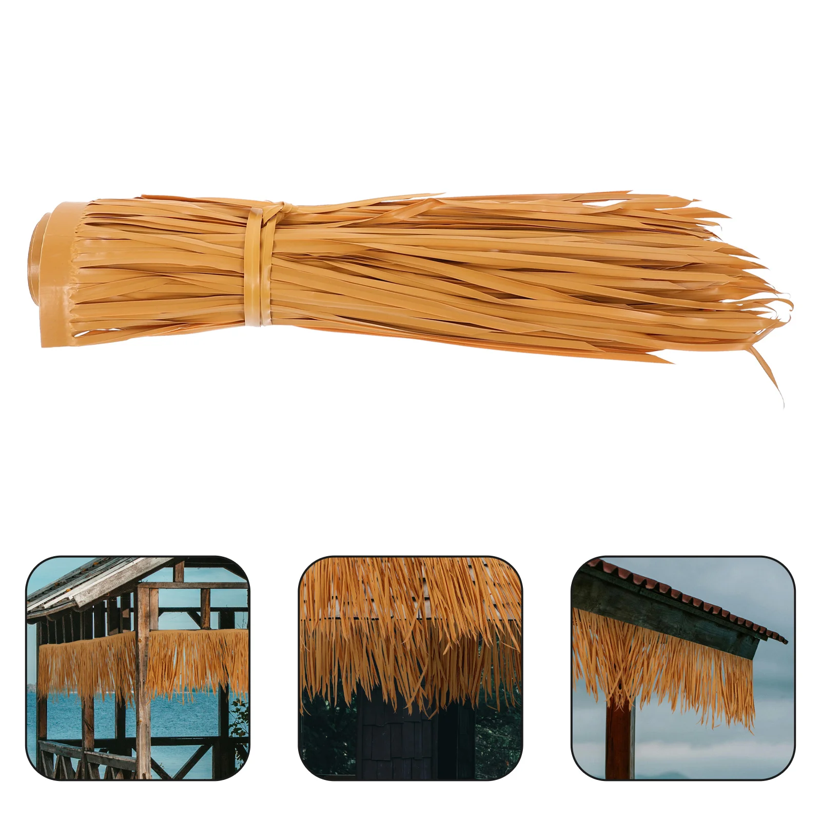 Simulated Straw Roof PE Retardant Artificial Deck Decor Decoration Garden Patio Cover Outside Heat Resistant Straw Roofing Decor